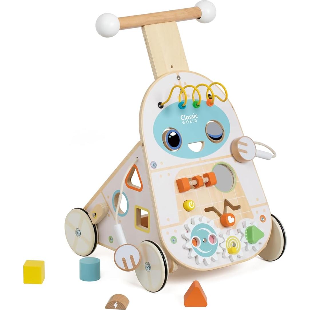 Andador Robotito de Madera Classic World - Juguete para Bebés 12+ Meses