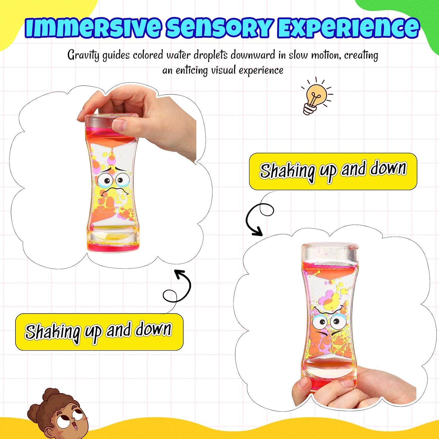 Shappy 4 Botellas Sensoriales Antiestrés para Niños 14.5x5.5cm