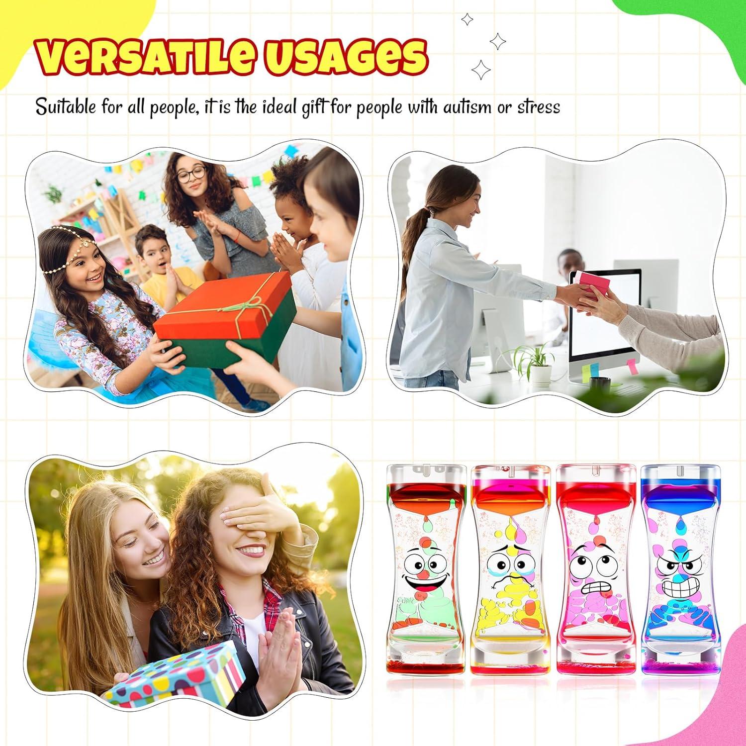 Shappy 4 Botellas Sensoriales Antiestrés para Niños 14.5x5.5cm