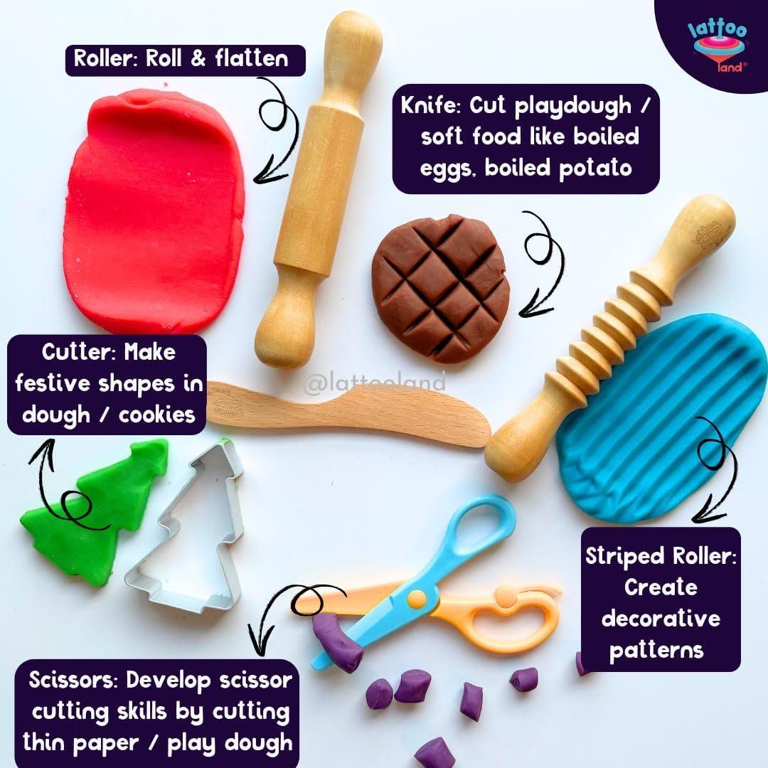 Juego de Herramientas para Masa Lattooland - 5 Piezas para Niños