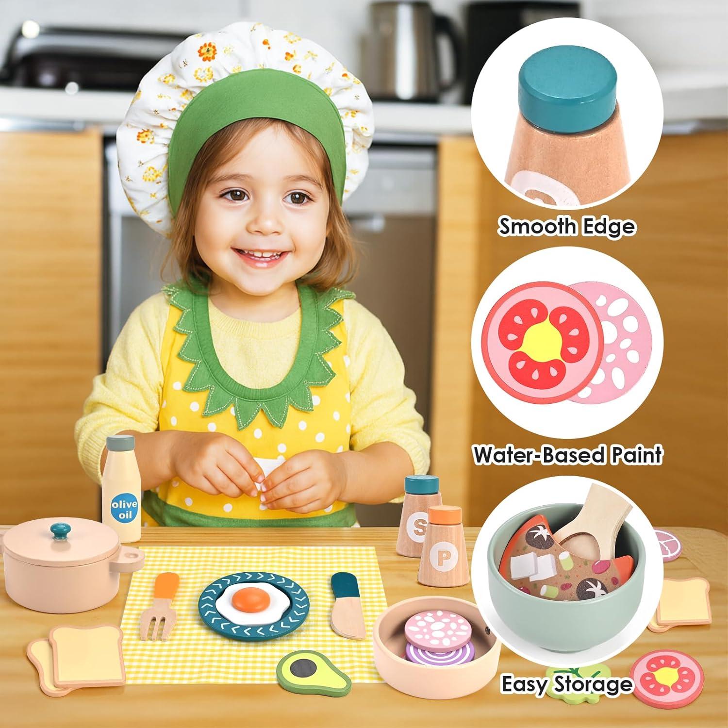 Juego de Cocina de Madera Wooderma para Niños 3-6 Años