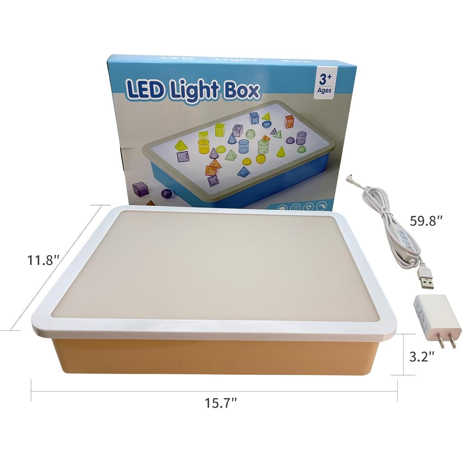 Mesa de Luz para Niños Yichushisu Naranja 40.64 cm LED 10 Niveles