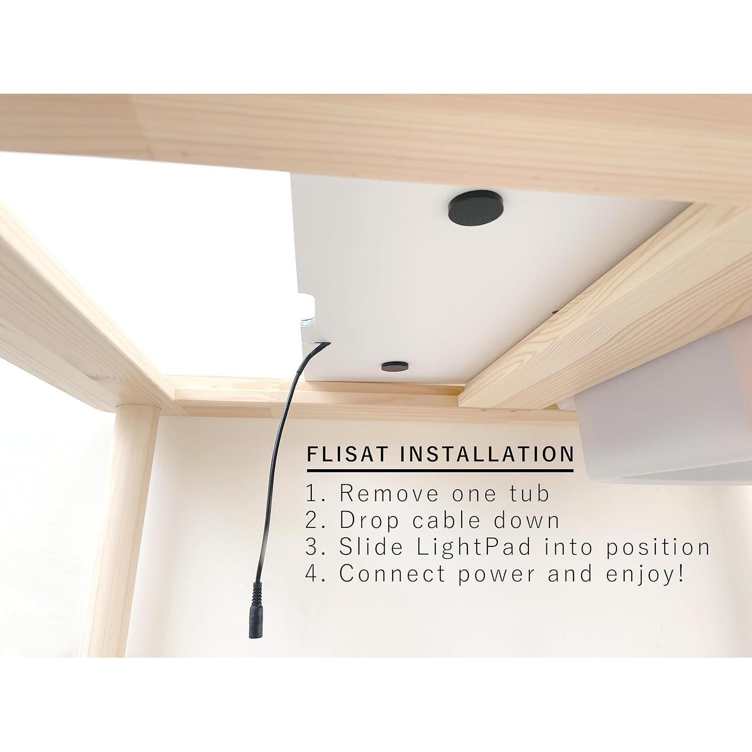 Panel de Luz LED Toddle Way A2 para Mesa Flisat de IKEA