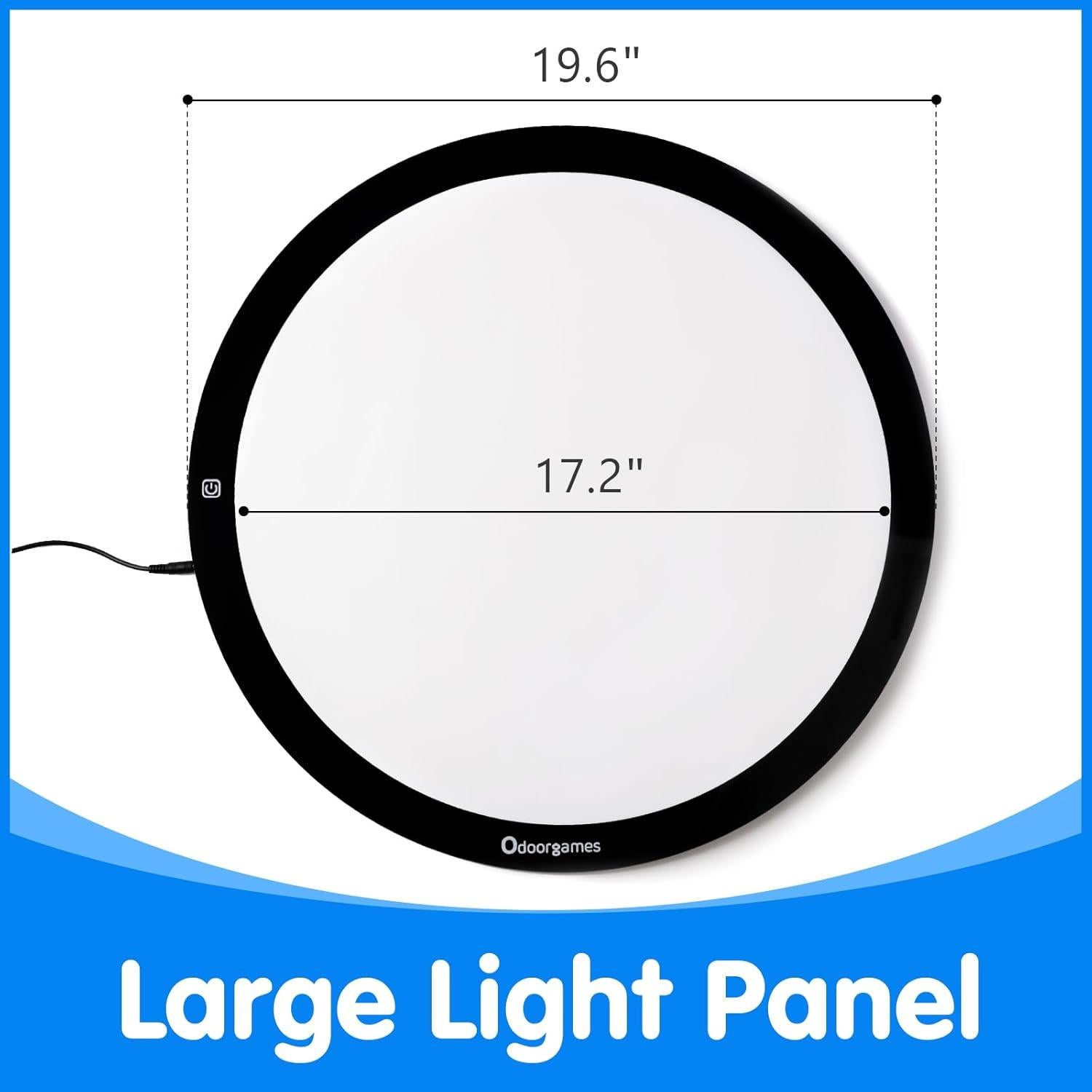 Panel de Luz LED Redondo Odoorgames 50 cm Brillo Ajustable