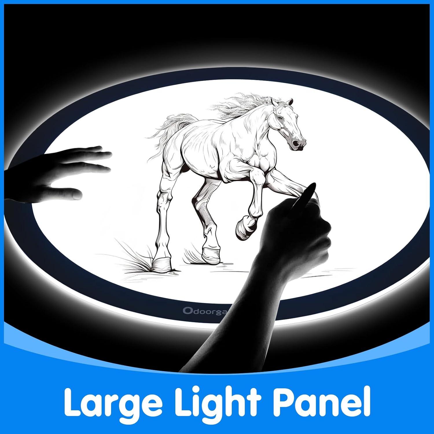 Panel de Luz LED Redondo Odoorgames 50 cm Brillo Ajustable