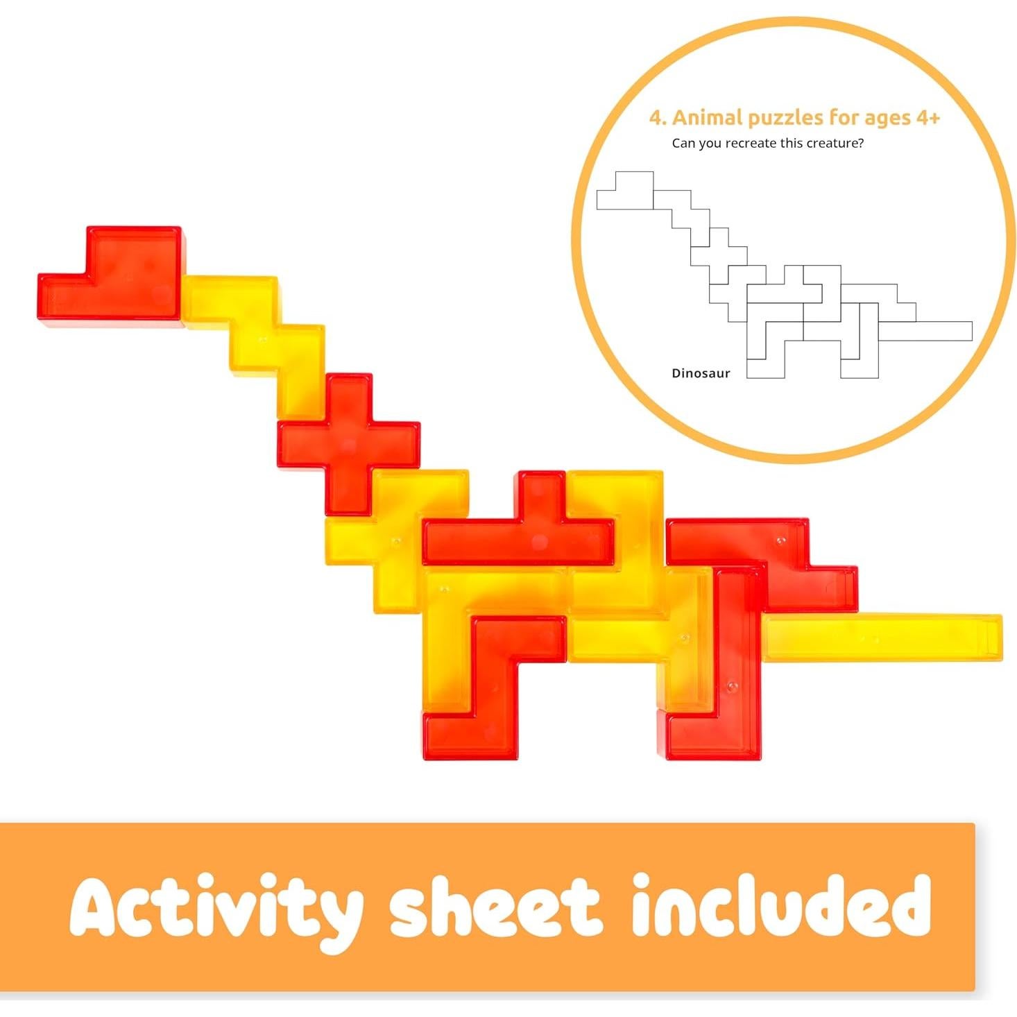 Bloques Sensoriales Spark & Wow - 24 Piezas, 12 Formas, 2 Colores