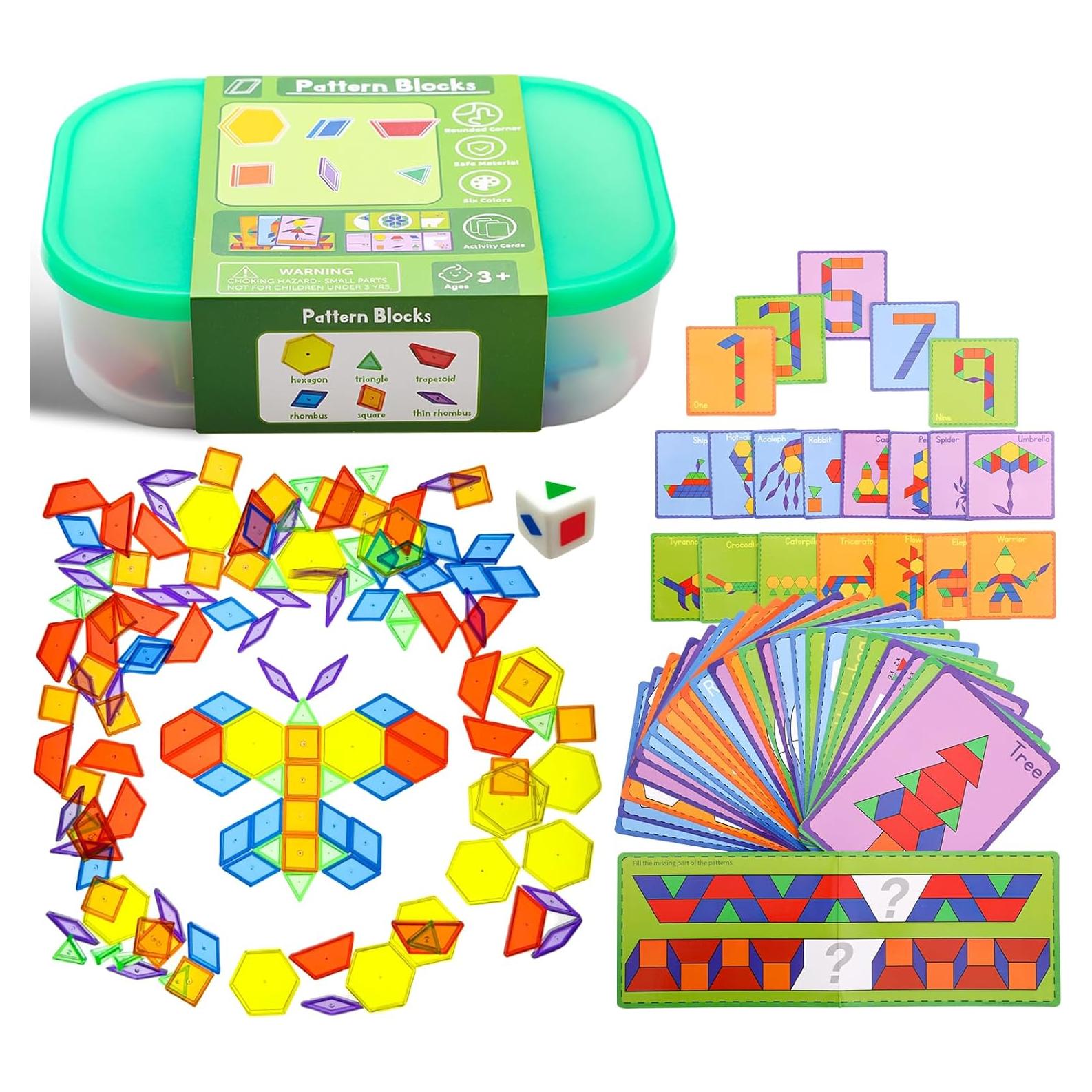 140 Bloques de Patrón Translúcidos Odoorgames para Niños