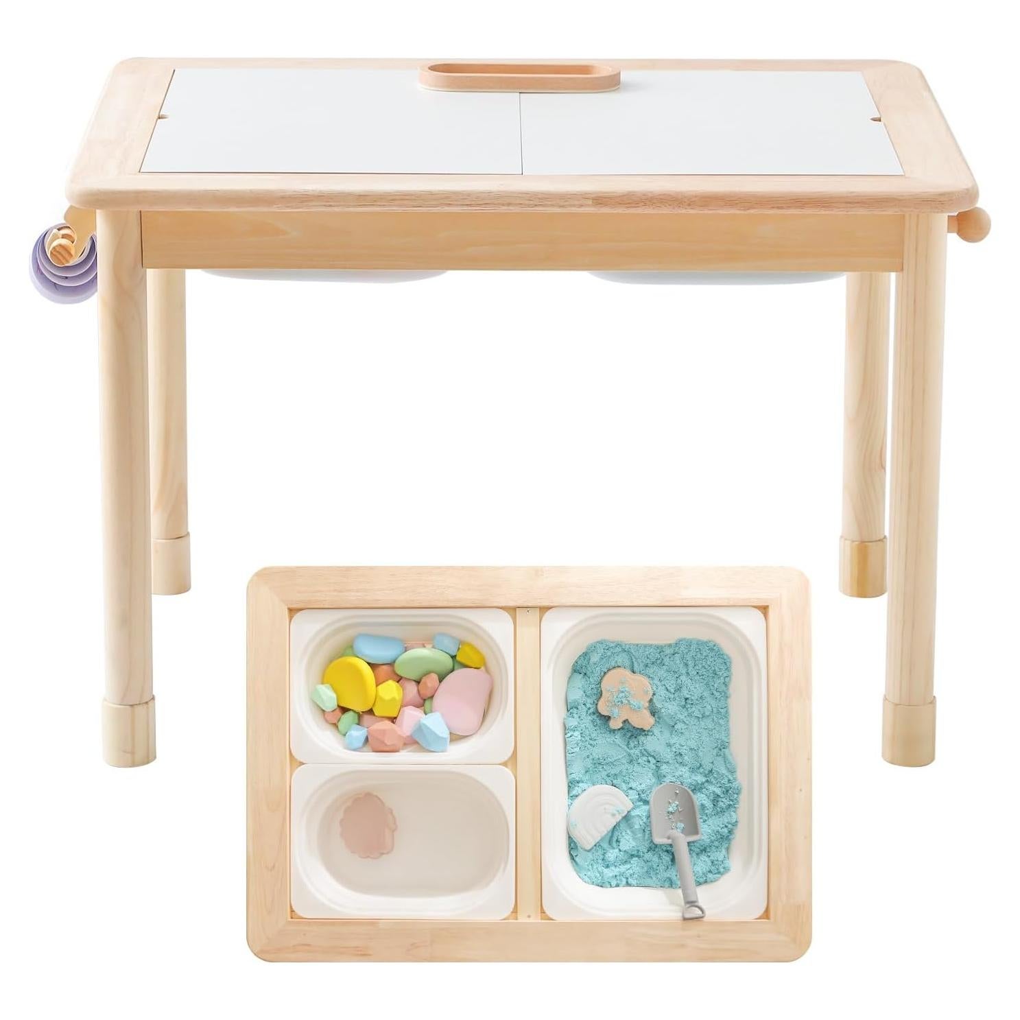 Mesa Sensorial Montessori IEATFO - Madera de Caucho Ajustable