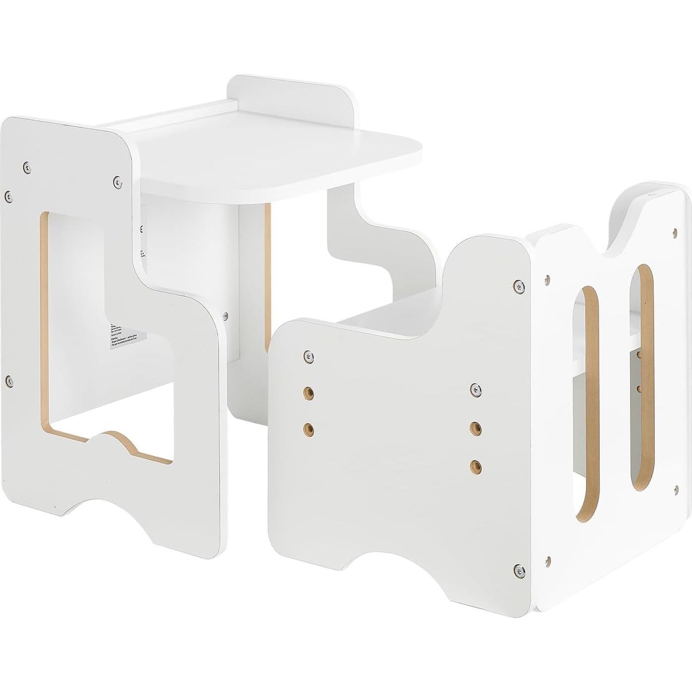 Mesa y Silla Montessori VEVOR 3 en 1 Ajustable Pizarra Blanca