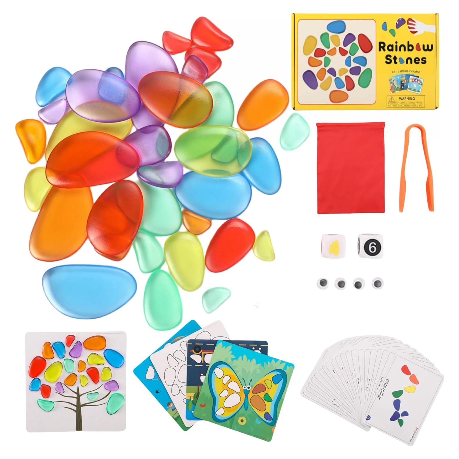 36 Piezas de Piedras Translúcidas Odoorgames para Mesa de Luz