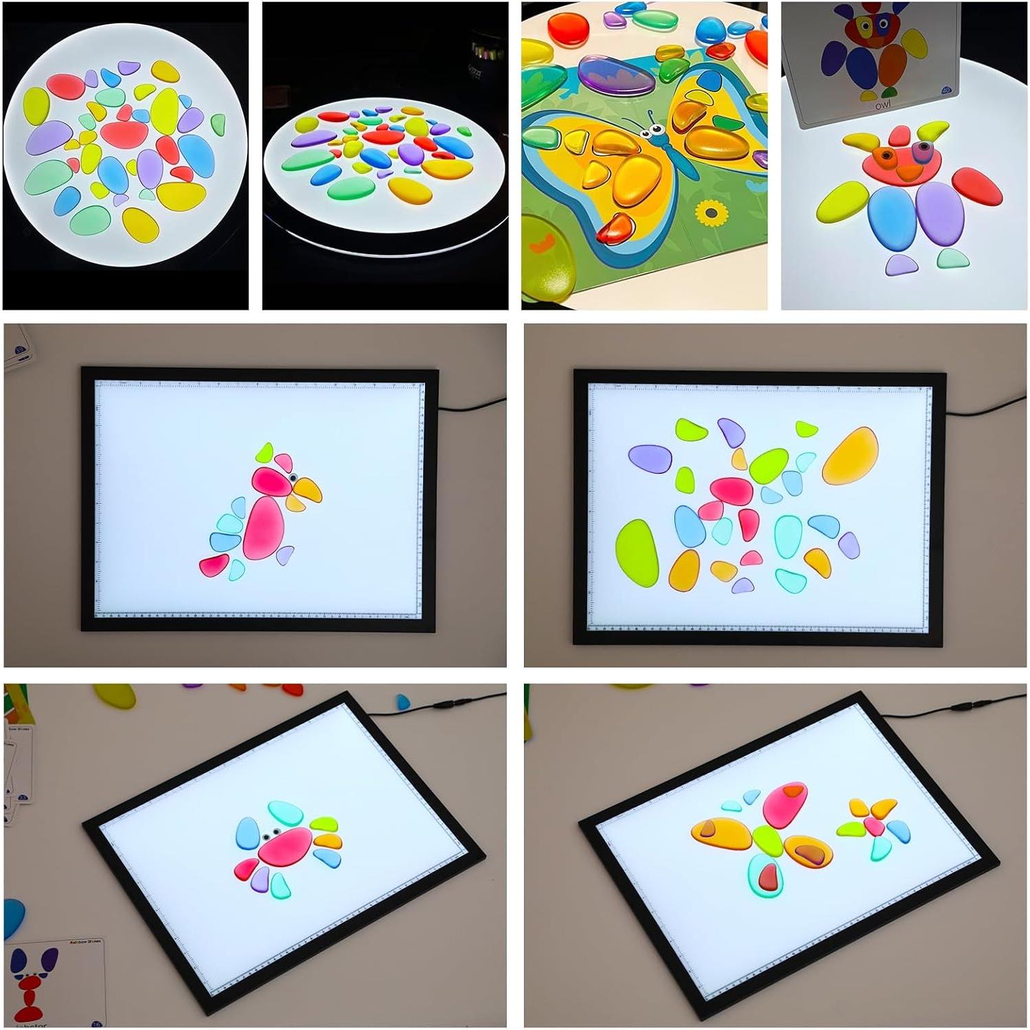 36 Piezas de Piedras Translúcidas Odoorgames para Mesa de Luz