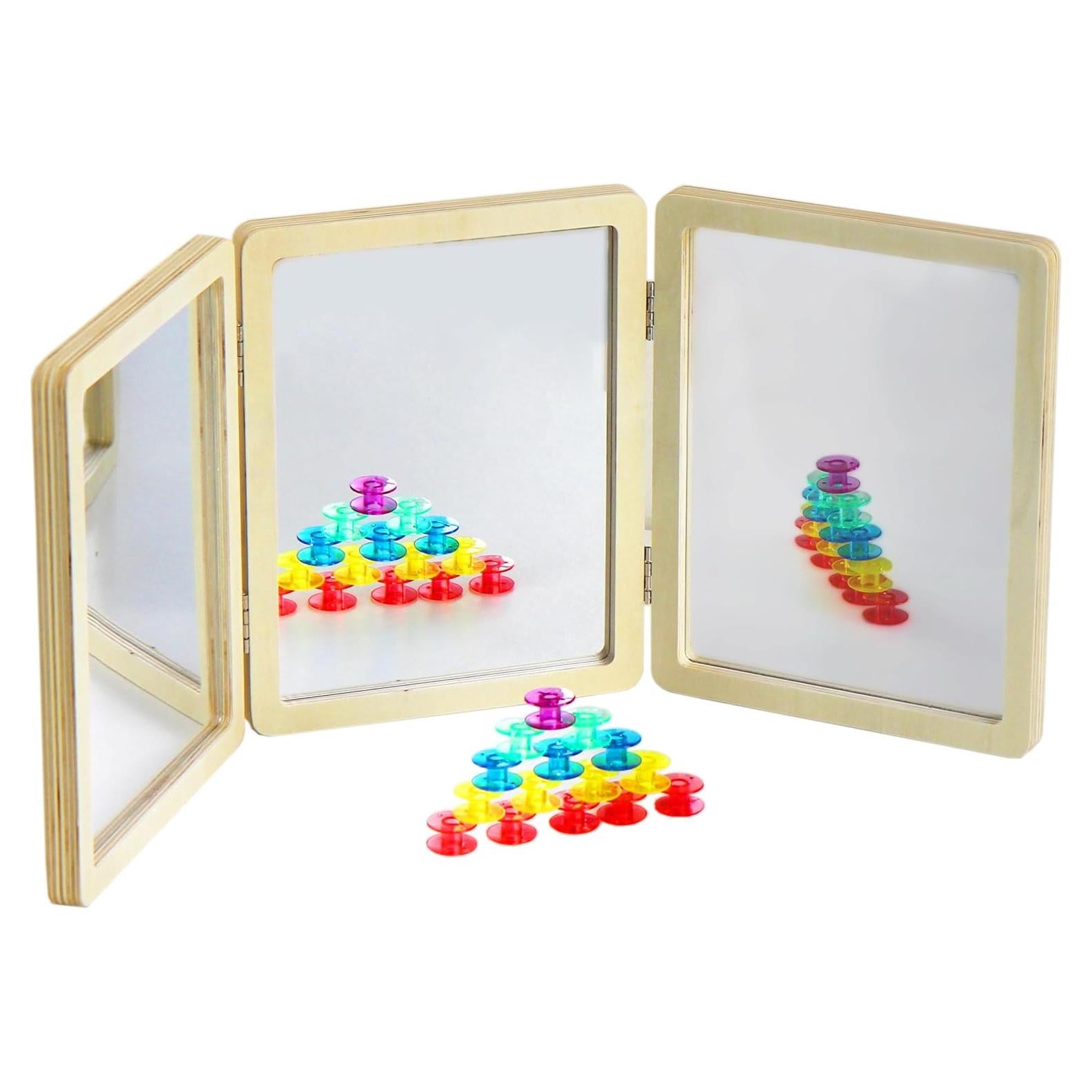 Espejo de Tiempo Boca Abajo SZREGGIO 3 Paneles 34x22 cm