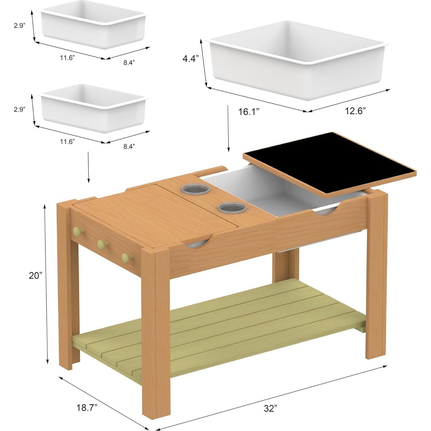 Mesa Sensorial de Madera MindWare - Juego para Niños 3-6 Años