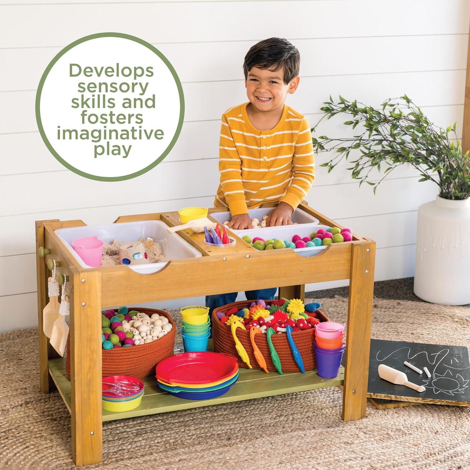 Mesa Sensorial de Madera MindWare - Juego para Niños 3-6 Años