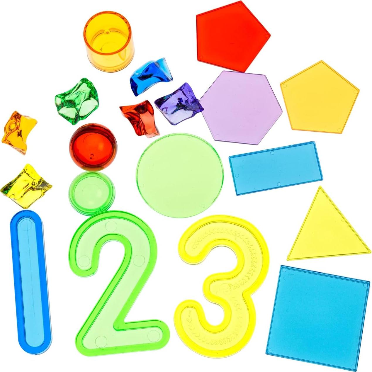 Bin de Matemáticas Excellerations - 296 Piezas Translucidas