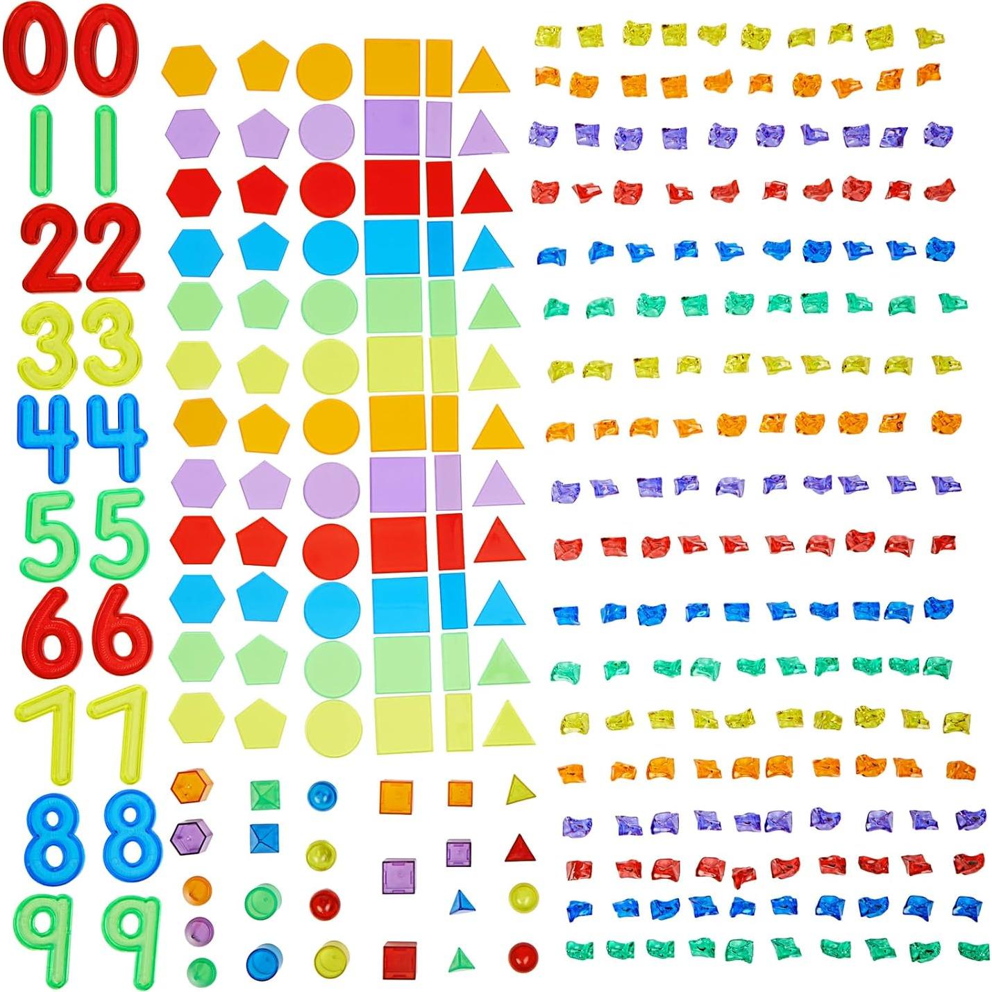 Bin de Matemáticas Excellerations - 296 Piezas Translucidas