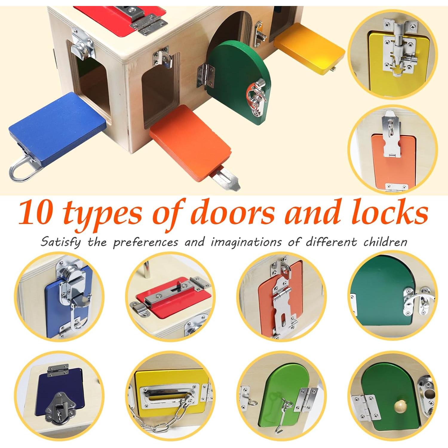 Cubo de Actividades de Madera Montessori VIESMUMU 1.24 kg