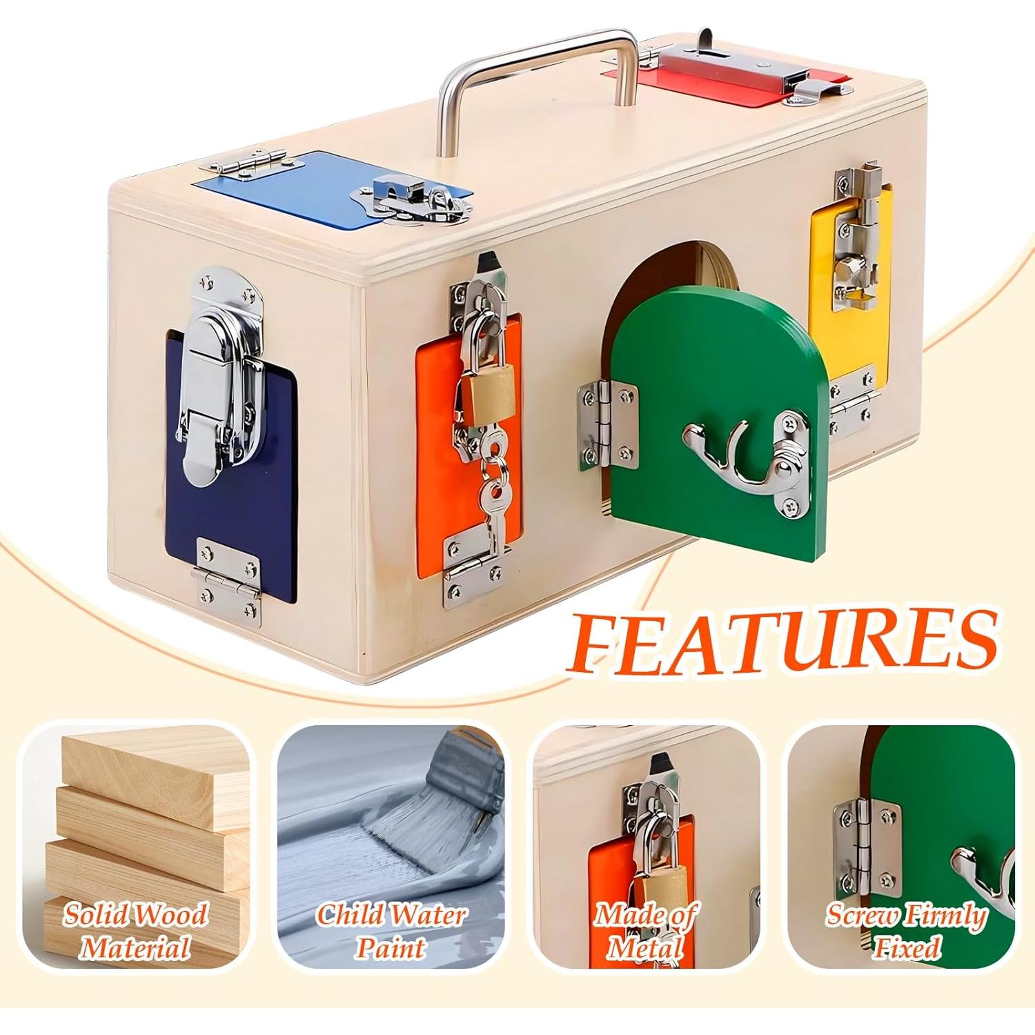 Cubo de Actividades de Madera Montessori VIESMUMU 1.24 kg