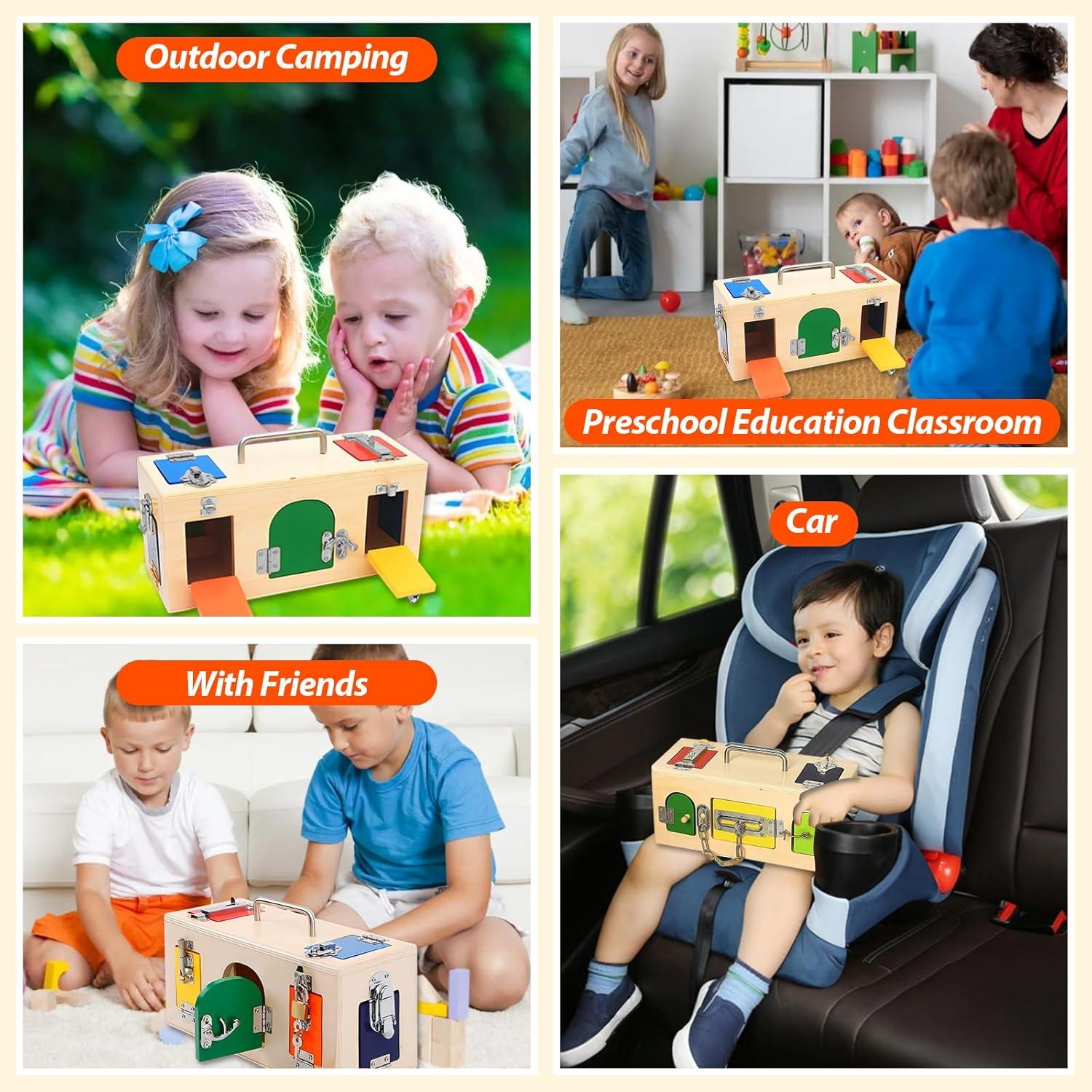 Cubo de Actividades de Madera Montessori VIESMUMU 1.24 kg