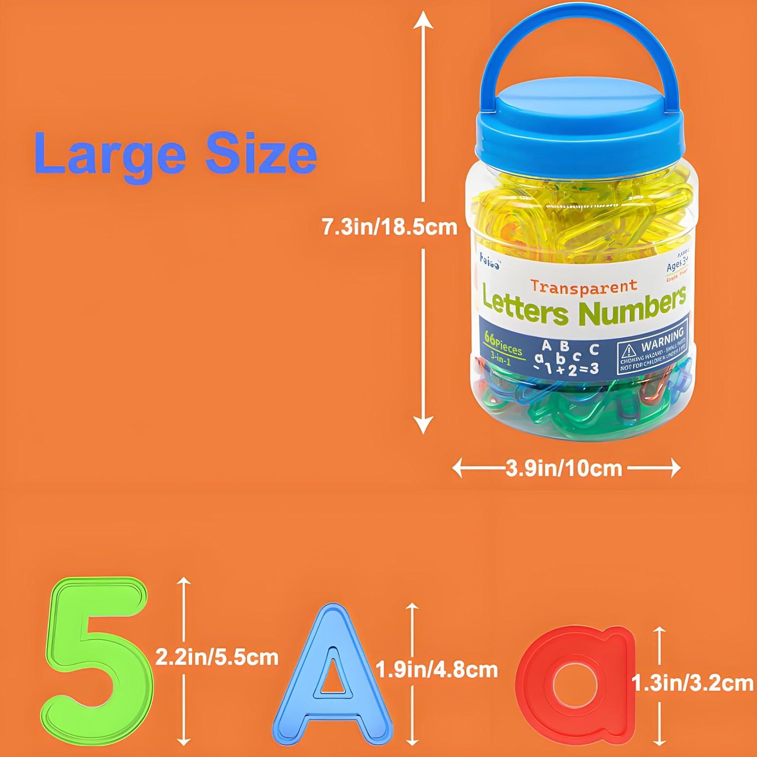 Juguetes de Mesa de Luz 66 Pcs Letras y Números Montessori