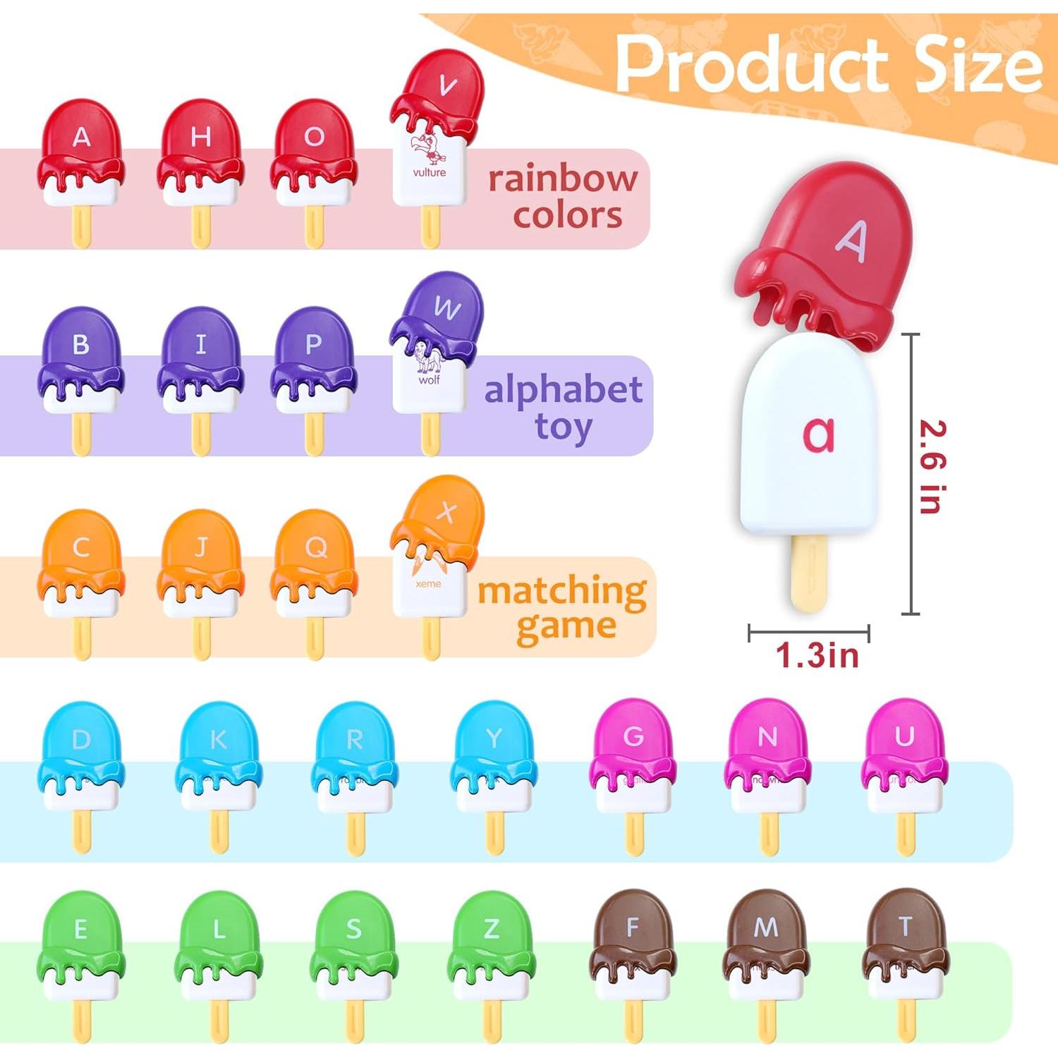 Juguete de Aprendizaje del Alfabeto USATDD 52 Pcs Montessori