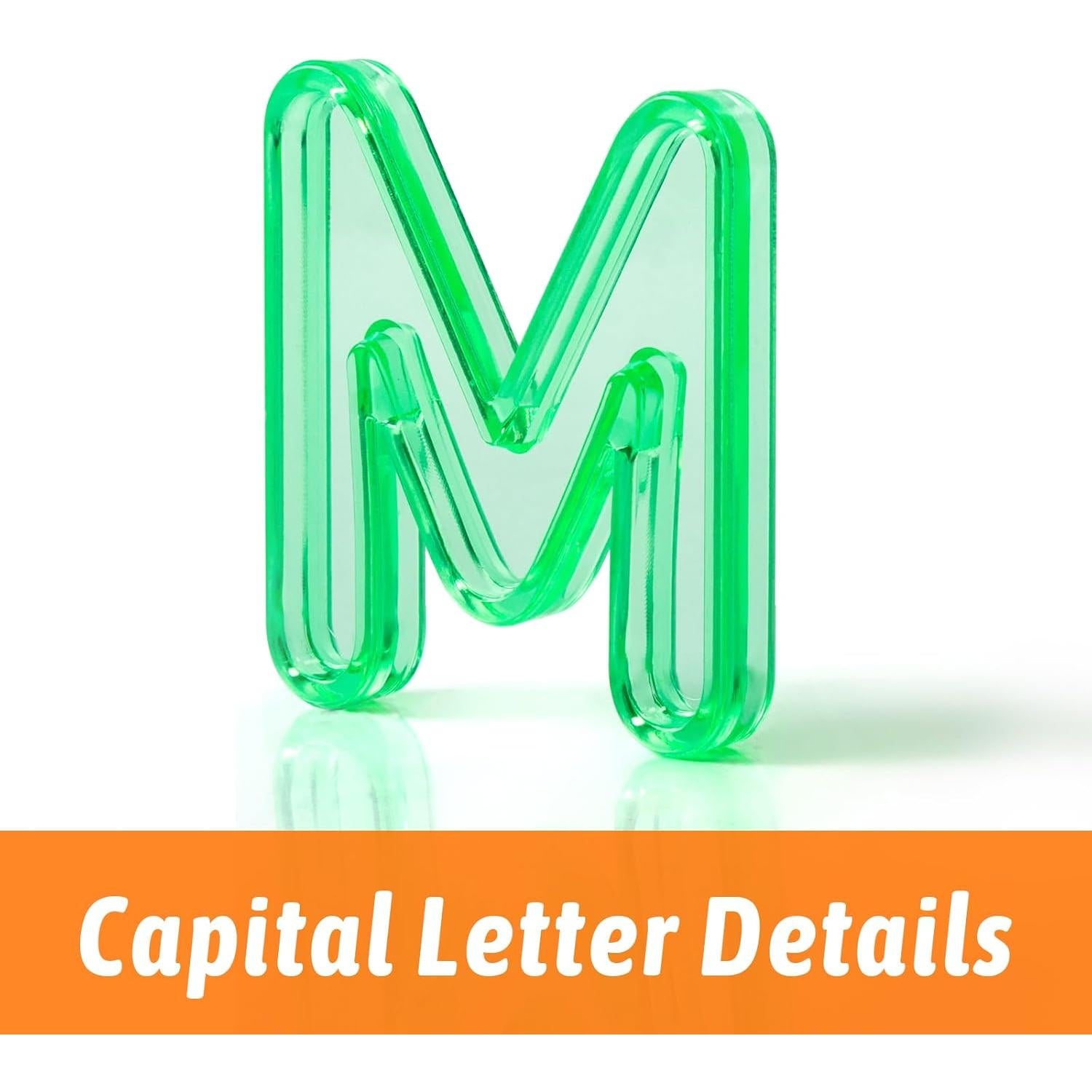 Juego de Letras Mayúsculas y Bloques Geométricos PreTrans - 52 Piezas