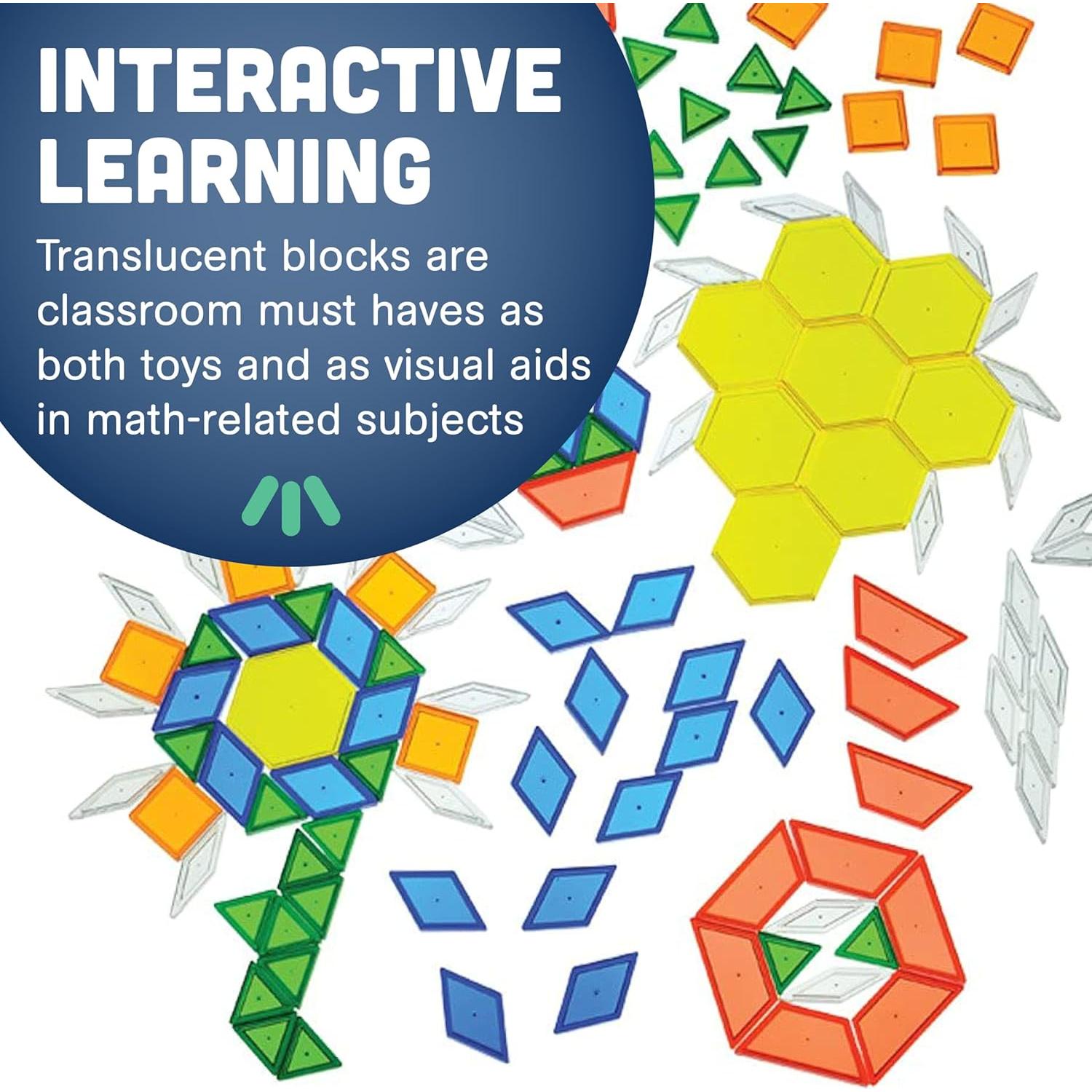 Bloques de Patrón Translúcidos Constructive Playthings - 147 Piezas