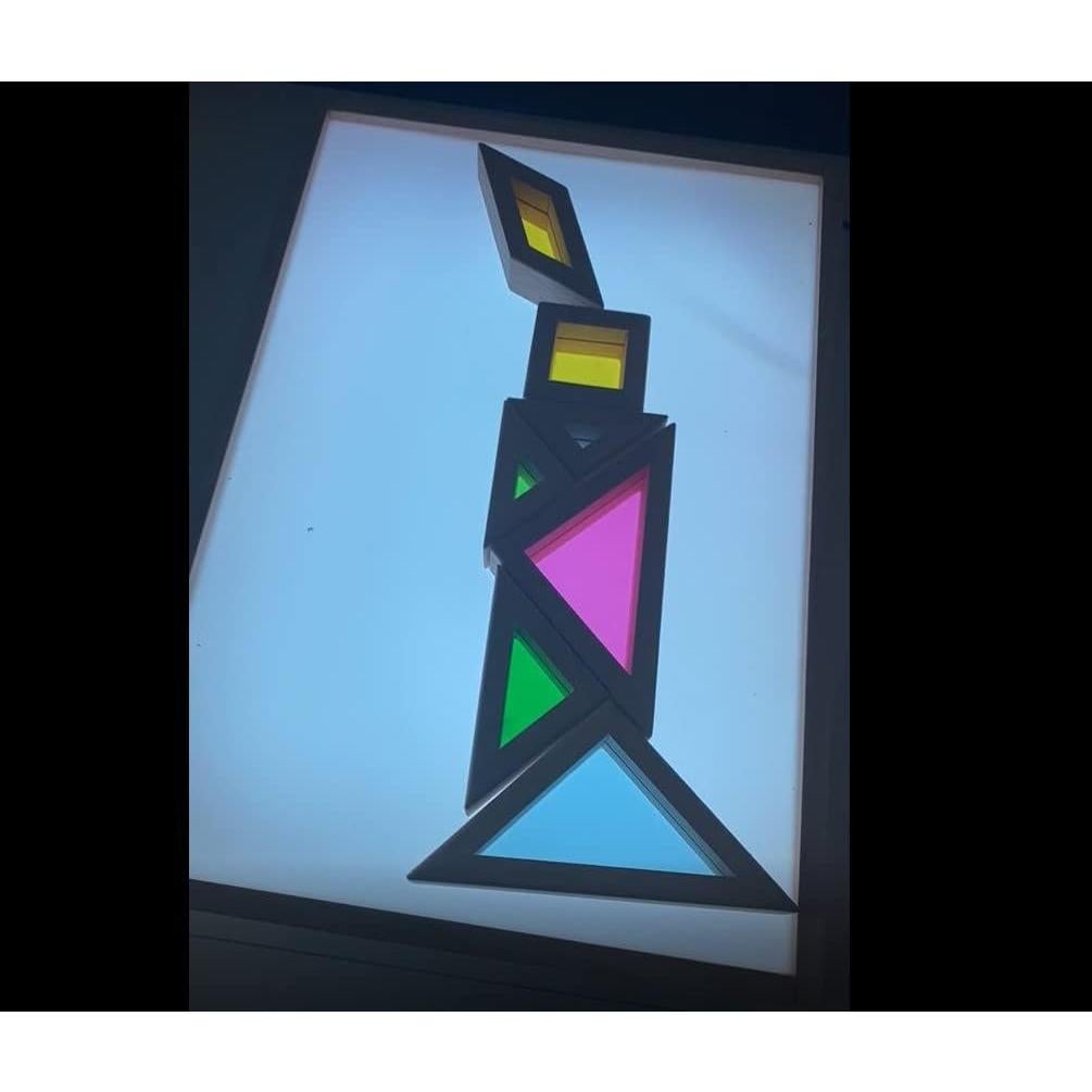 Tangram Translúcido BOHS para Mesa de Luz - 7 Piezas - 2.54 cm