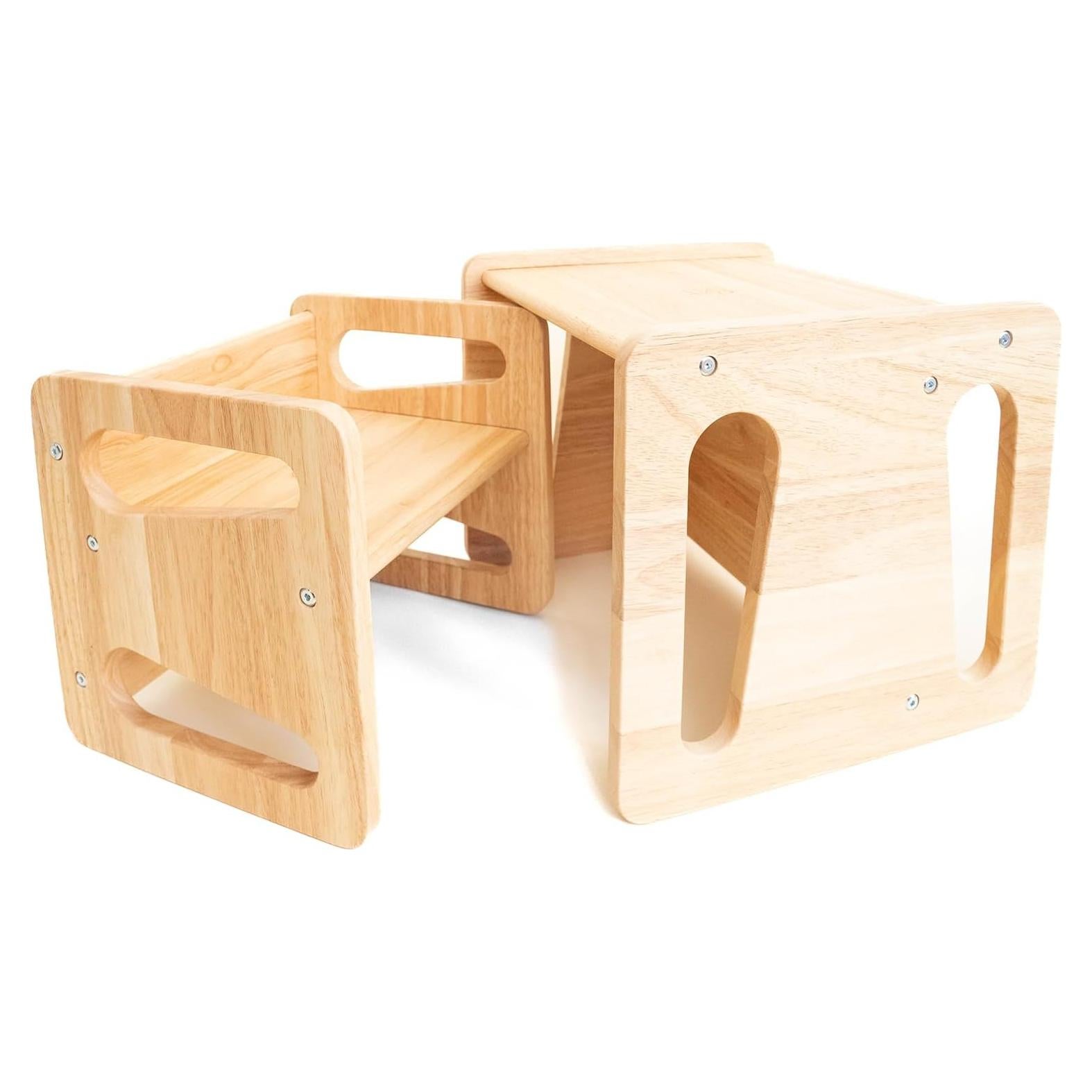 Mesa y Silla de Destete Montessori & Me - Madera Dura - 38.1x35.6cm