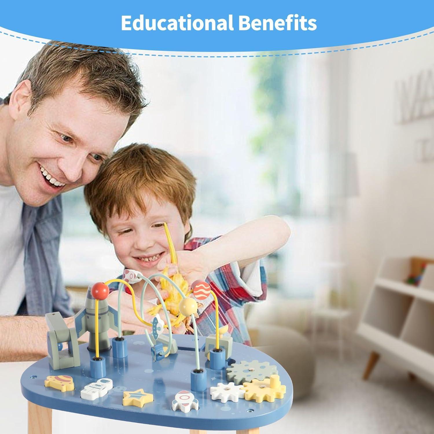 Mesa de Actividades de Madera Asweets 6 en 1 Tema Universo