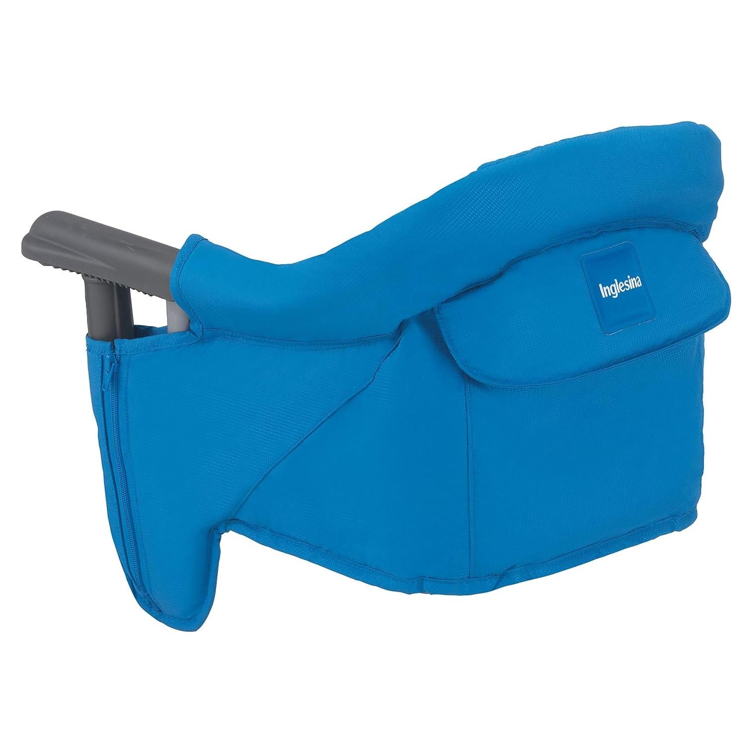 Silla Alta Portátil Inglesina Fast Azul Claro para Bebés