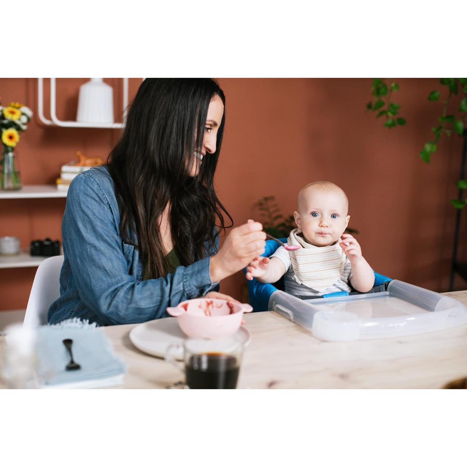 Silla Alta Portátil Inglesina Fast Azul Claro para Bebés