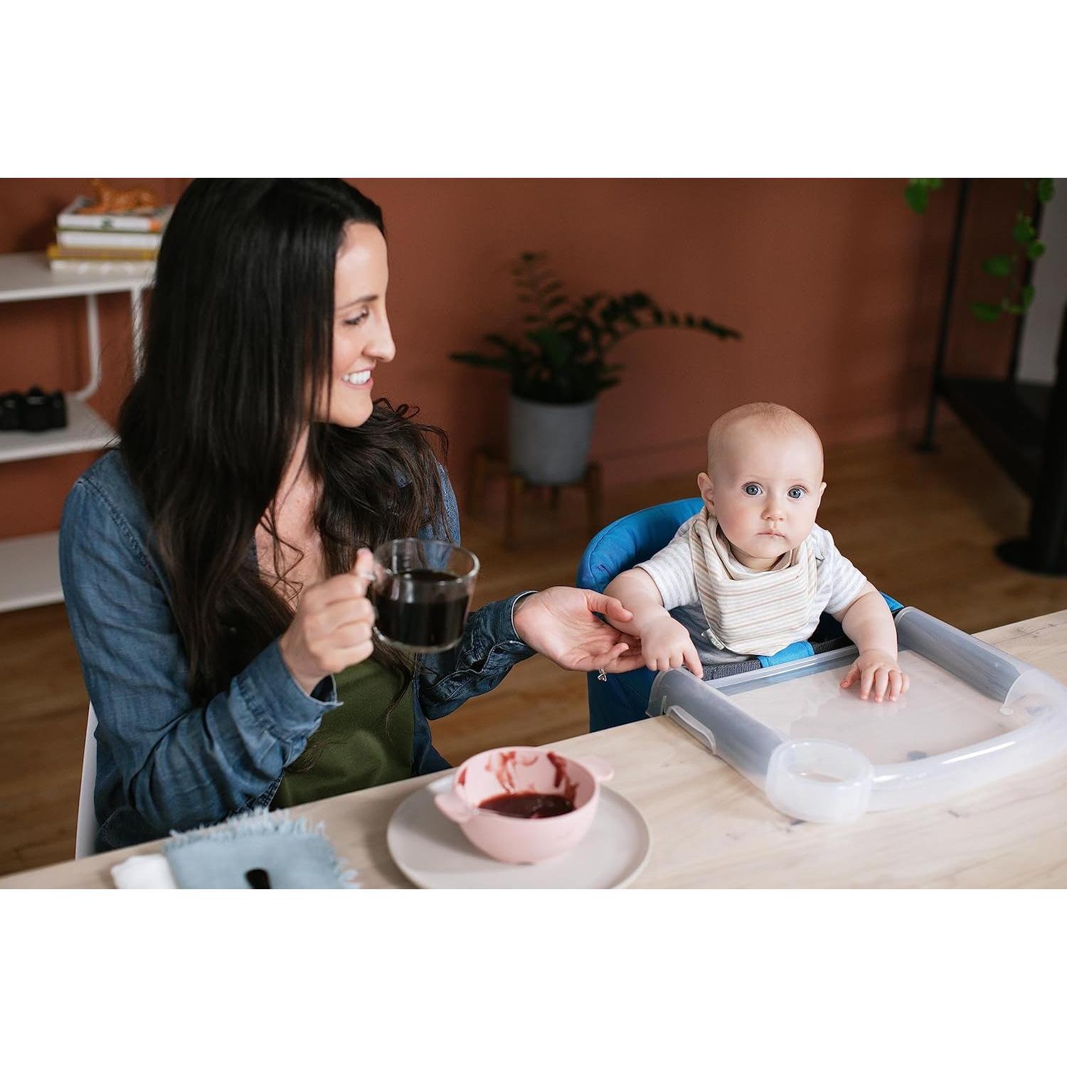 Silla Alta Portátil Inglesina Fast Azul Claro para Bebés