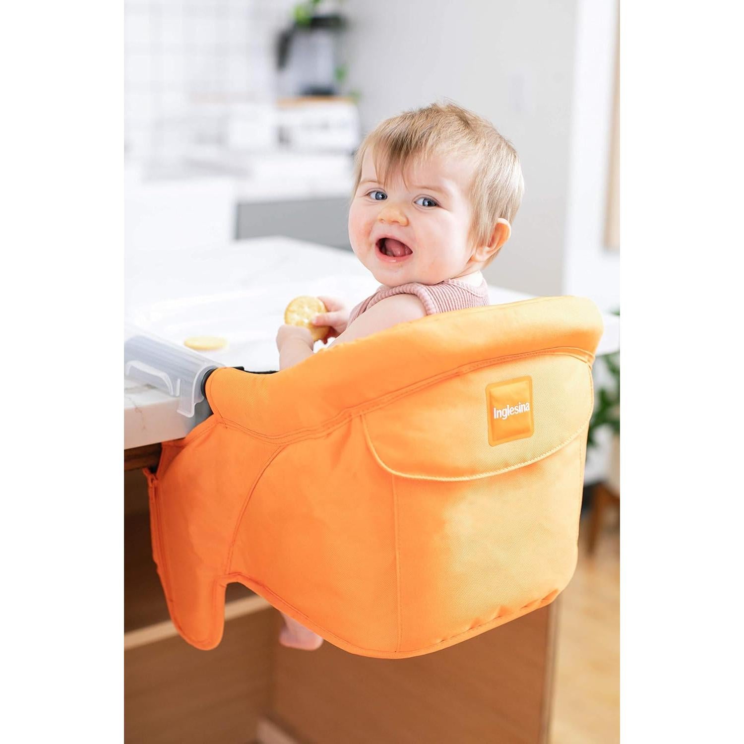 Silla Alta Portátil Inglesina Fast Azul Claro para Bebés