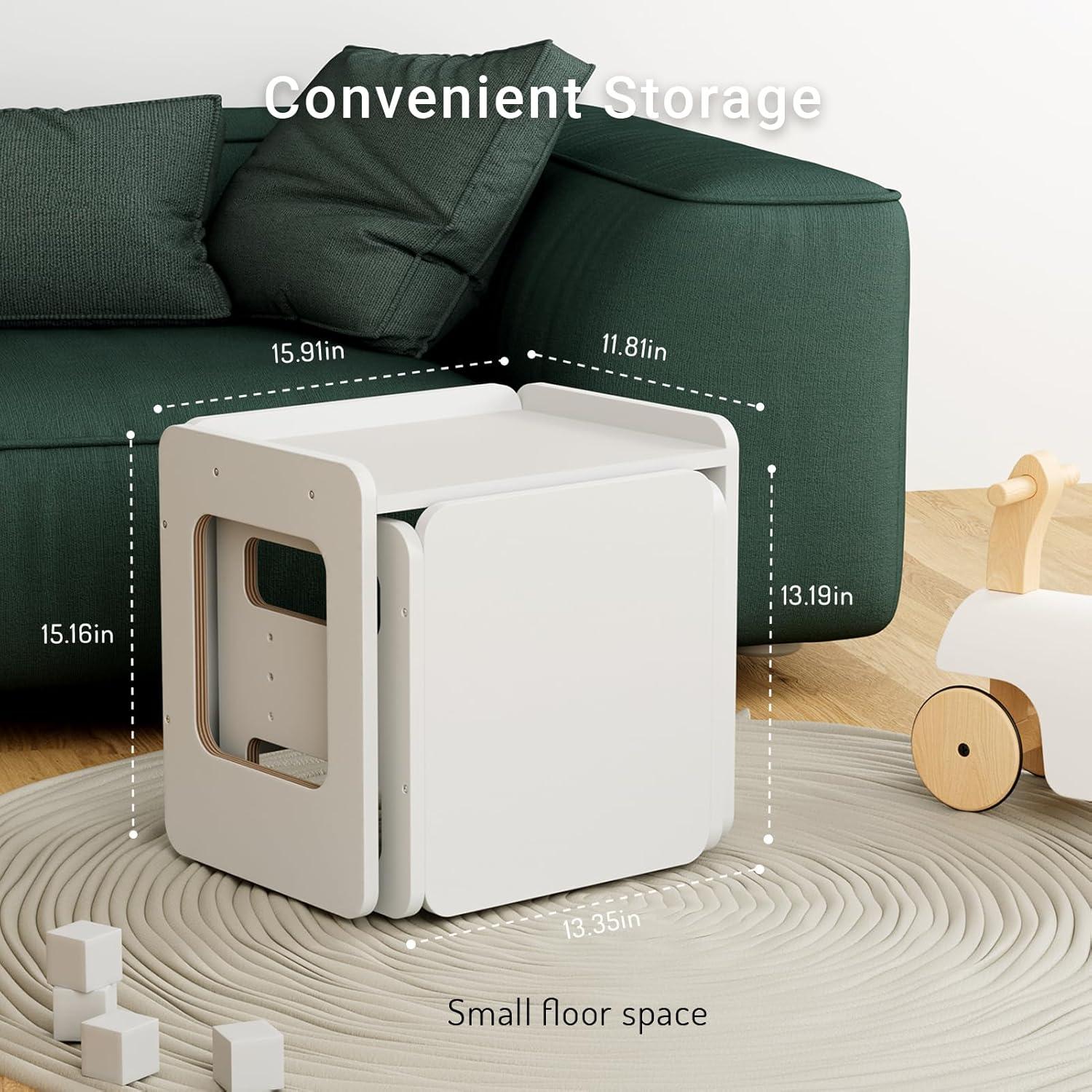 Conjunto Mesa y Silla Montessori Tilhumt para Niños 1-3 Años