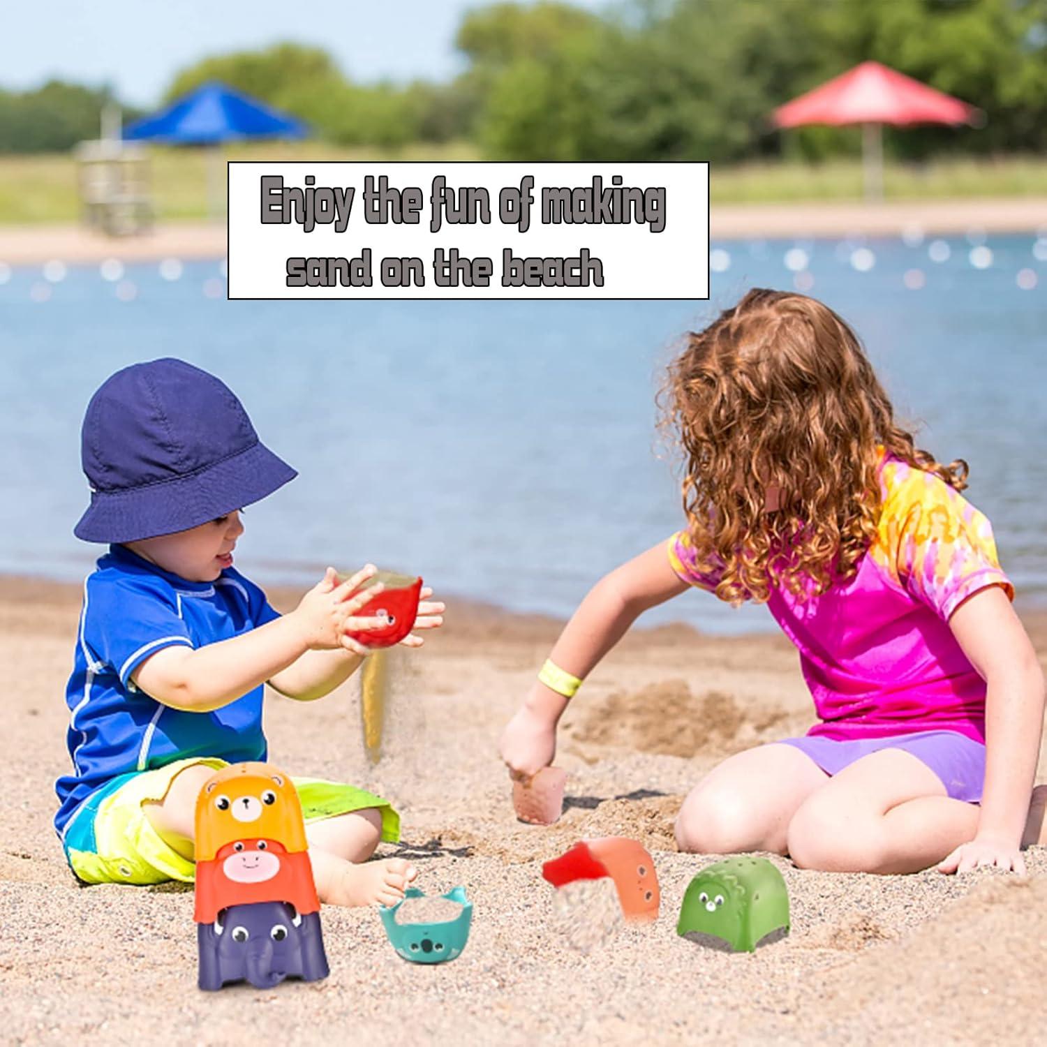 Juguetes de Tazas Apilables Hummigoo para Bebés - Set 8 Animales