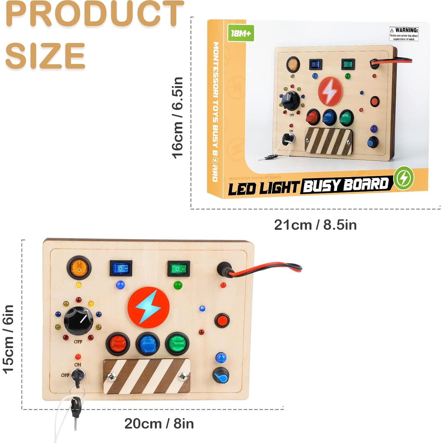 Tablero Ocupado Montessori Joyreal para Niños 18+ Meses