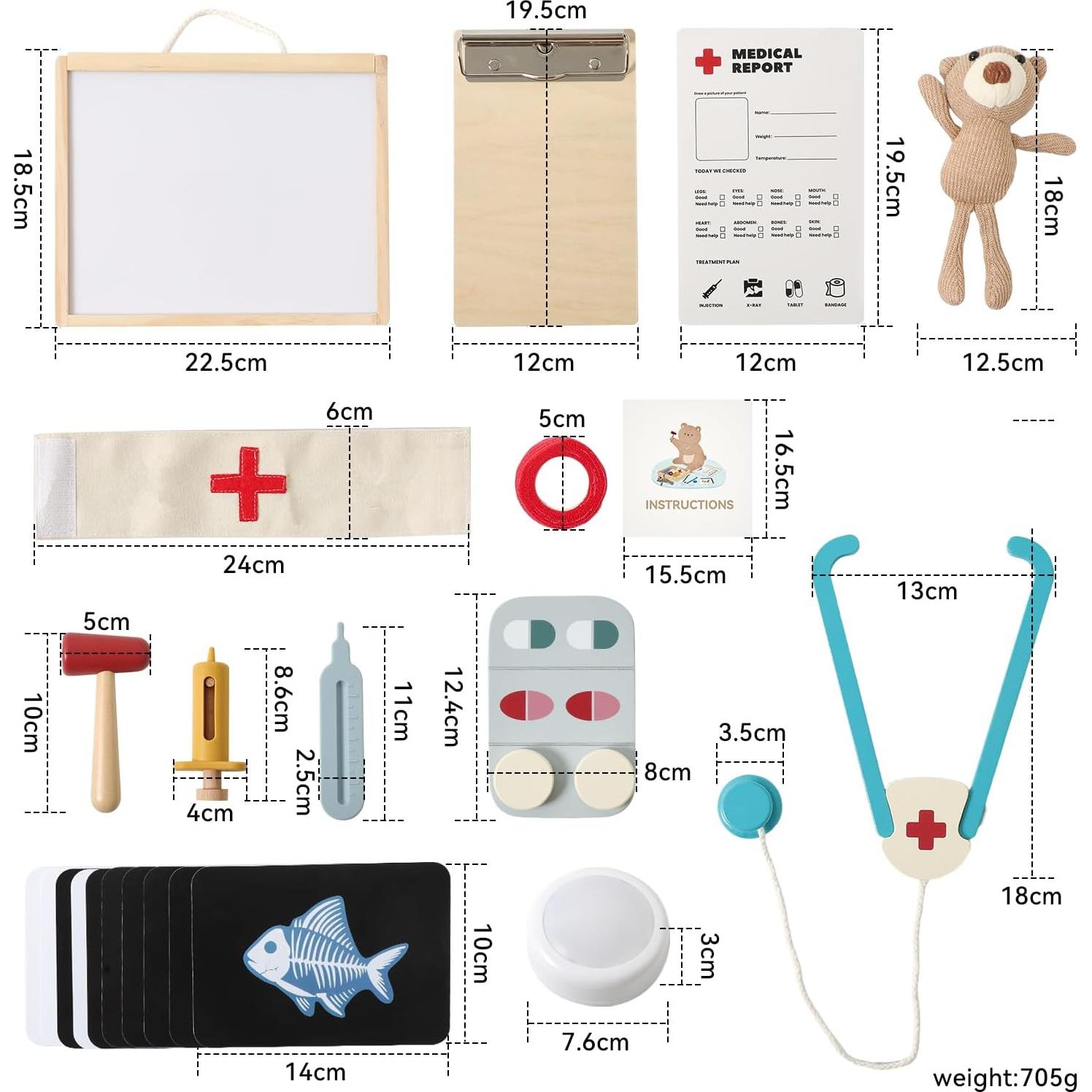 Kit de Doctor Veterinario Macabaka con Rayos X y Caja de Luz