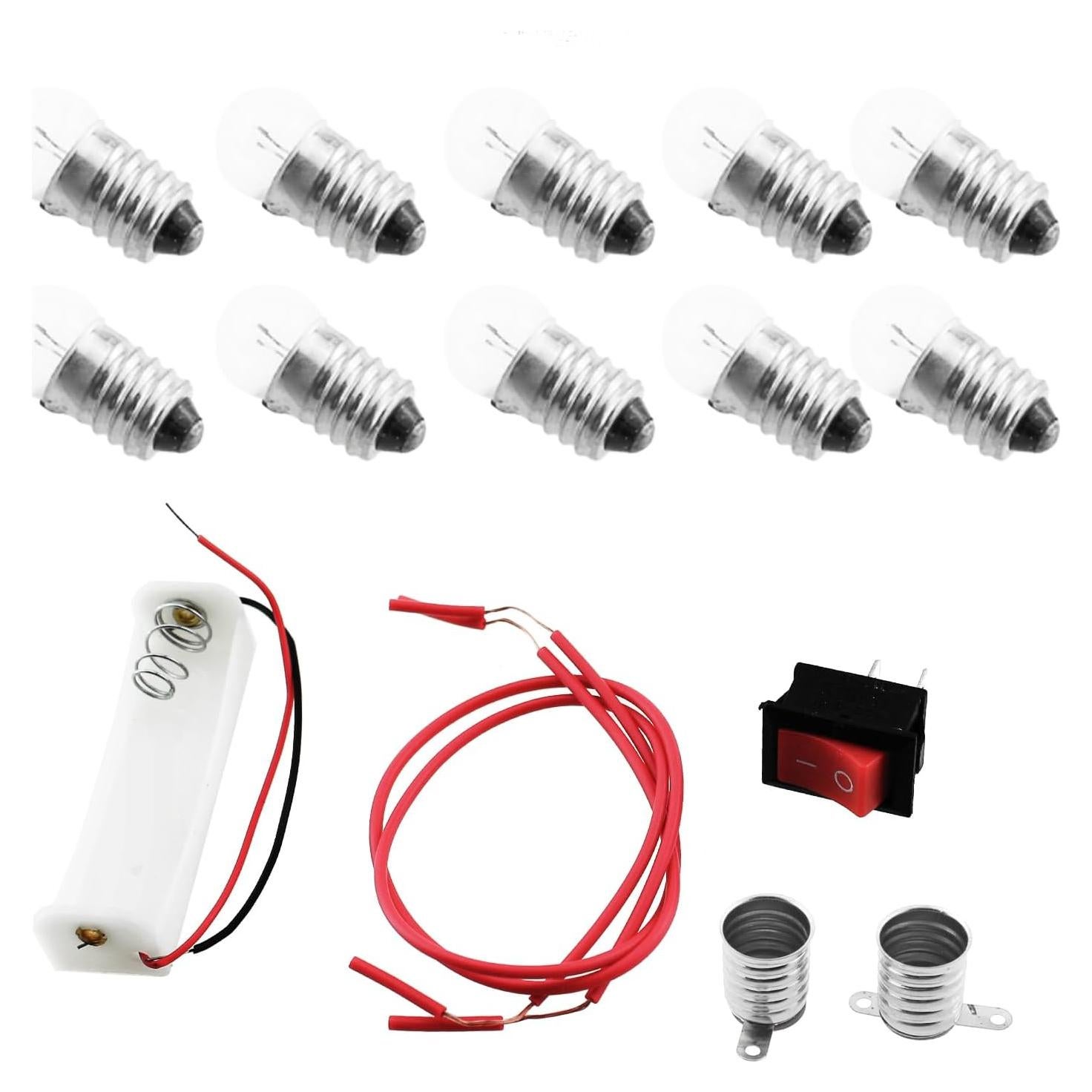 Kit de Experimento Eléctrico BLLNDX con 10 Bombillas 1.5V