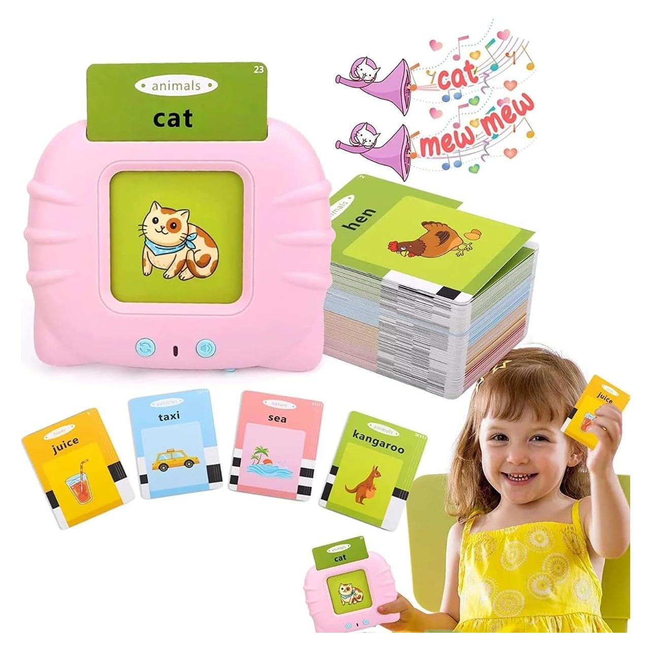 Tarjetas Flash Hablantes AKJA Rosa 224 Palabras para Niños