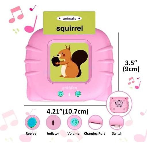 Tarjetas Flash Hablantes AKJA Rosa 224 Palabras para Niños