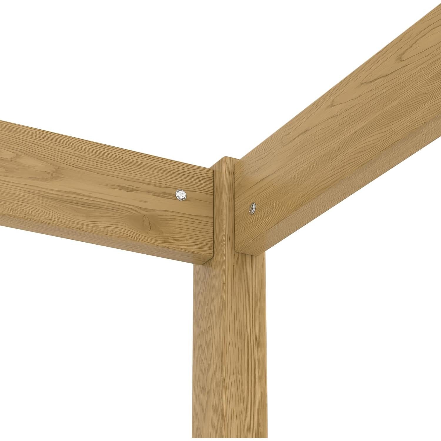 Cama Montessori Twin KEIKI con Dosel de Madera Natural