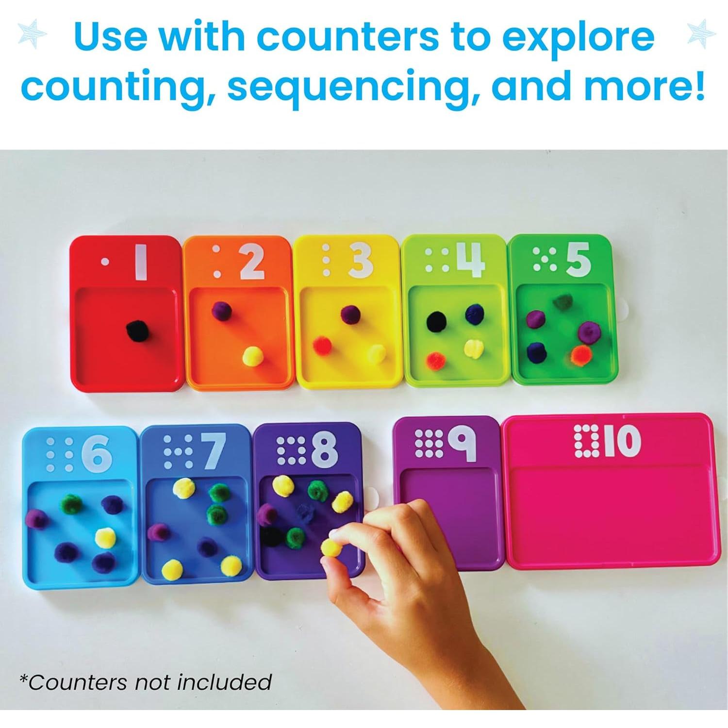 Bandejas Sensoriales de Números hand2mind - Aprendizaje Matemático