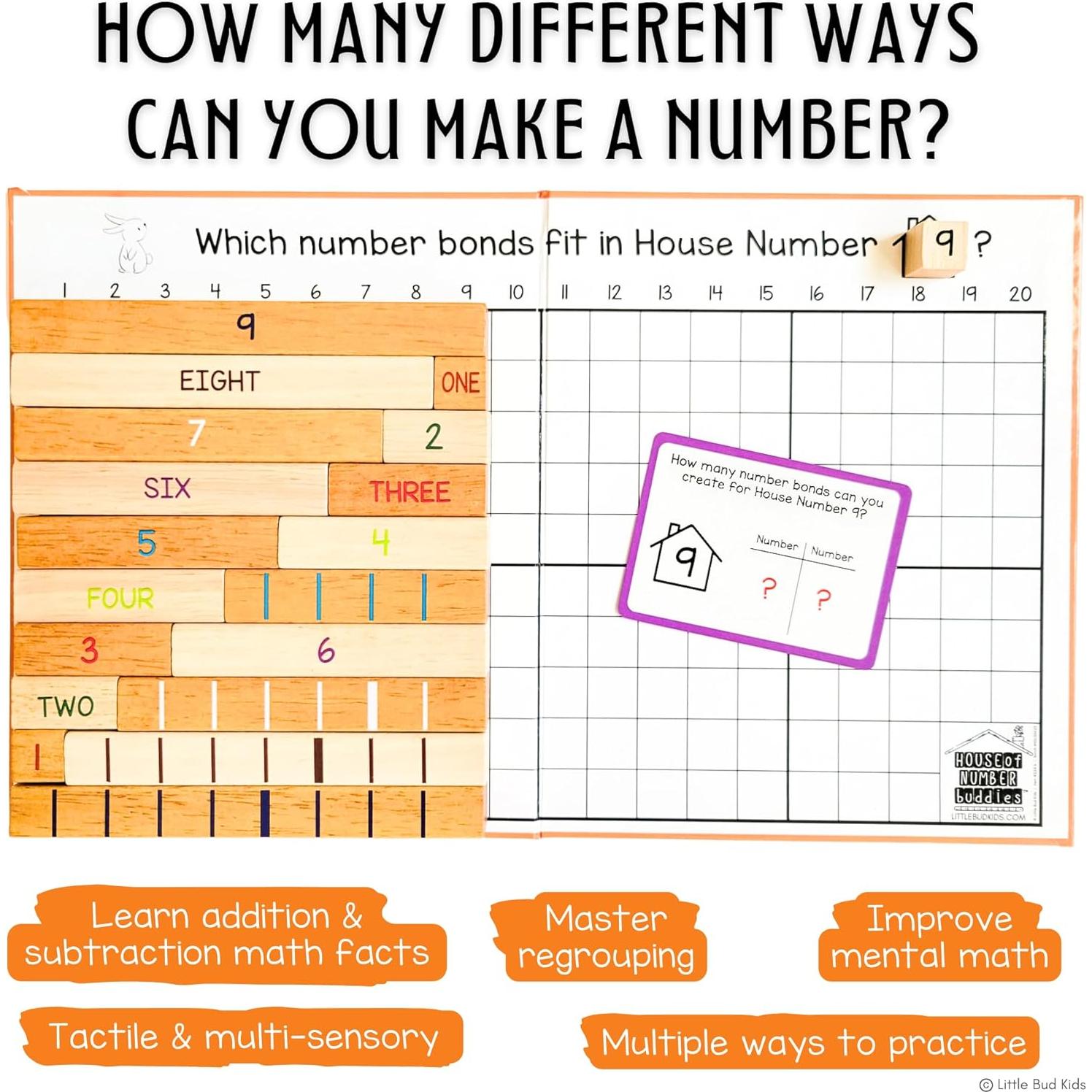 Juego de Matemáticas Montessori Little Bud Kids 98 Piezas