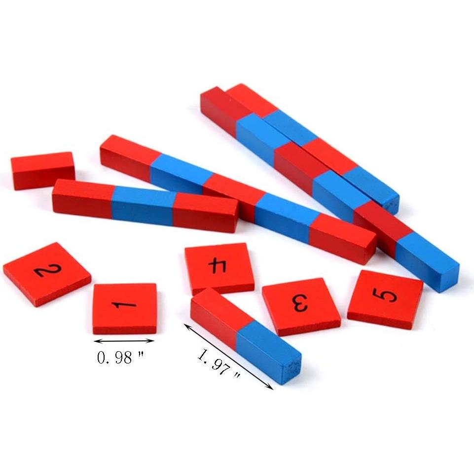 Barras Numéricas Montessori MY Toy Shop para Niños 3-6 Años