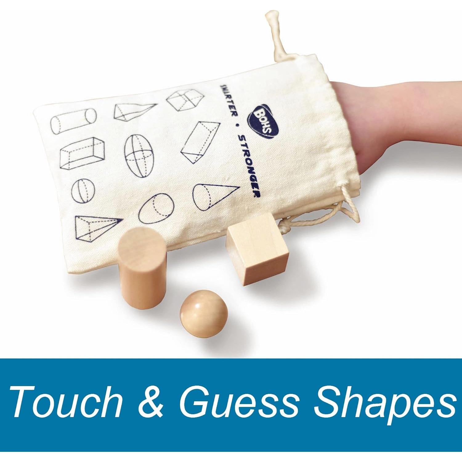 Juego de Adivinanza de Sólidos Geométricos BOHS - 10 Formas 3D
