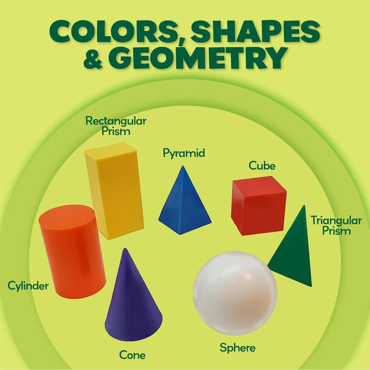 Conjunto de Formas Geométricas 3D Skoolzy - 7 Piezas Educativas