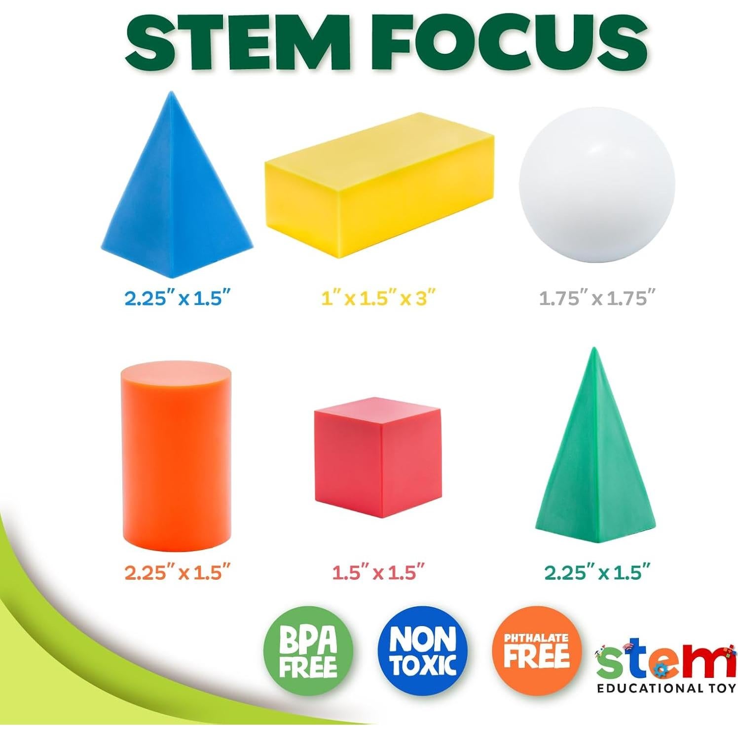 Conjunto de Formas Geométricas 3D Skoolzy - 7 Piezas Educativas