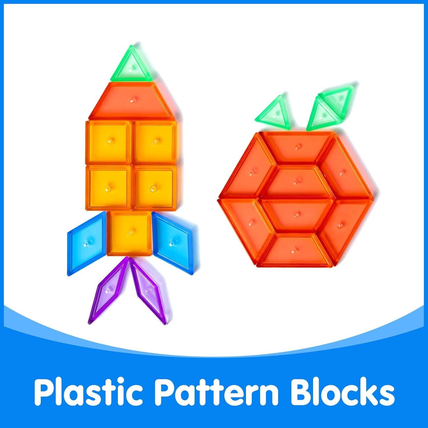 140 Bloques de Patrón Translúcidos Odoorgames - Juguetes Educativos