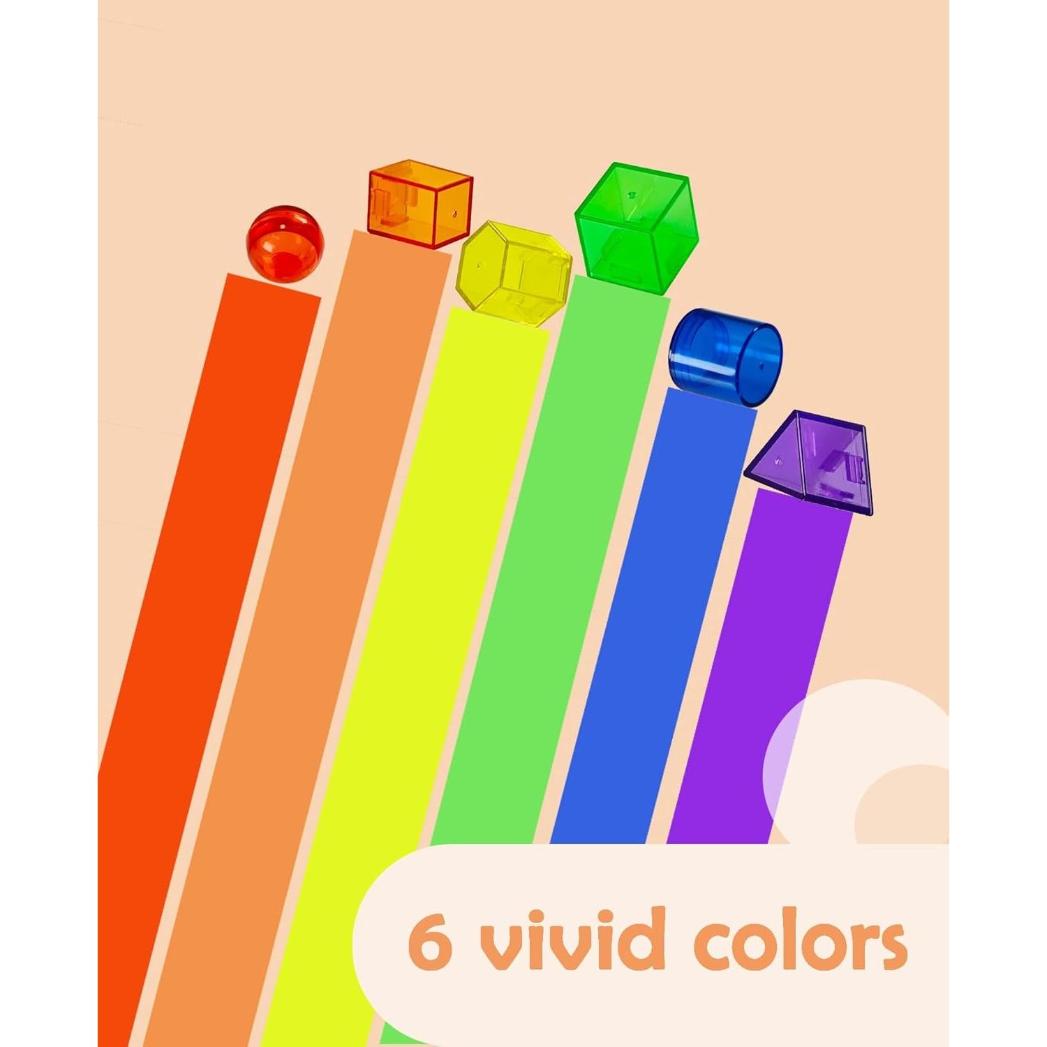 60 Piezas Formas 3D Geométricas Joswisch - Juguetes Educativos